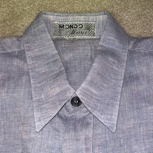 EUC MONDO di MARCO Made In Italy Men’s Linen Shirt MED LS.